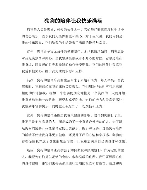 狗狗的陪伴让我快乐满满