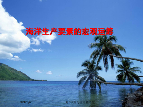 海洋生产要素的宏观运筹