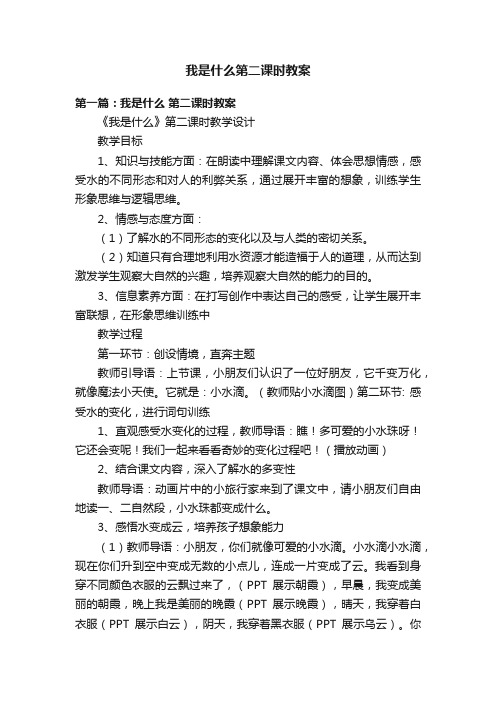 我是什么第二课时教案