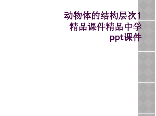 动物体的结构层次1精品课件精品中学ppt课件