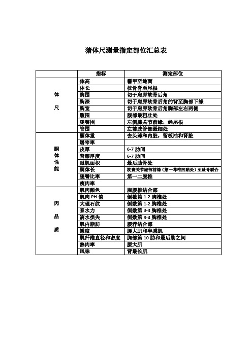 猪体尺测量