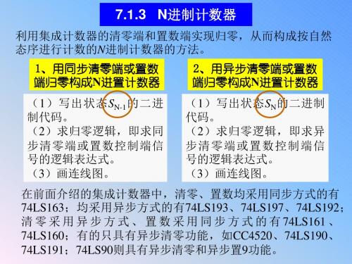 第七章 常用时序逻辑功能器件解读