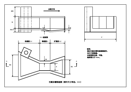 巴歇尔槽 无喉道槽构造图