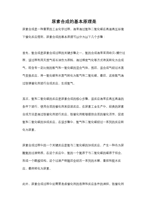 尿素合成的基本原理是