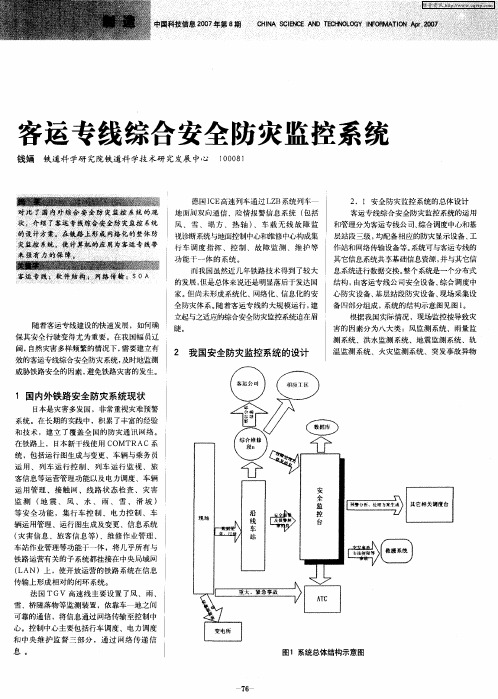 客运专线综合安全防灾监控系统