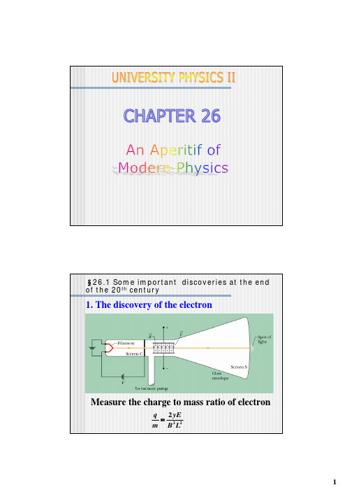 大学物理课件英文版课件,现代物理An Aperitif of Modern Physics