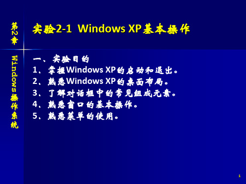 WindowsXP基本操作方法