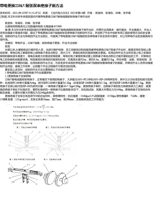 带电更换220kV耐张双串绝缘子新方法