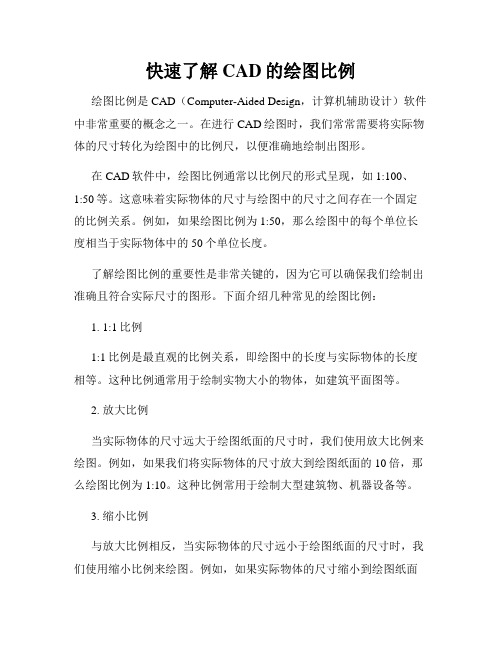 快速了解CAD的绘图比例