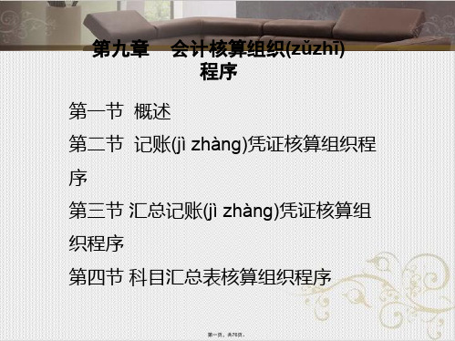 会计核算组织程序概述(ppt 页)