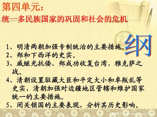 统一多民族国家的巩固和社会的危机(公开课)