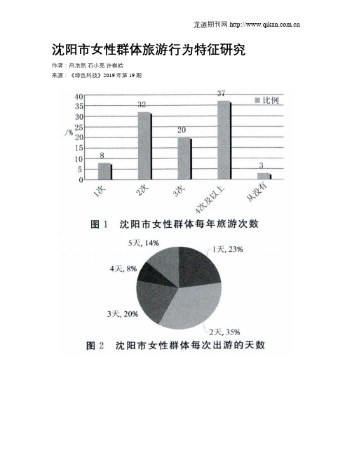 沈阳市女性群体旅游行为特征研究