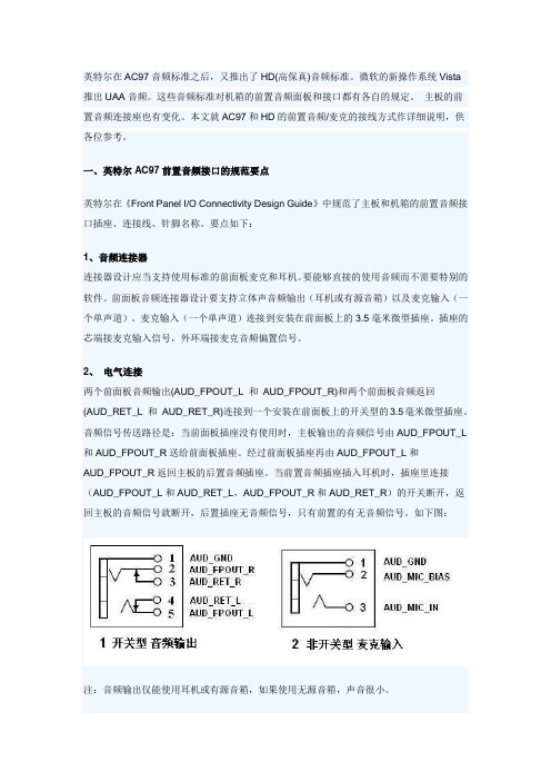 前置音频线各种接法1