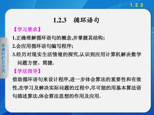 《步步高 学案导学设计》2013-2014学年 高中数学 人教B版必修3【配套备课资源】1.2.3