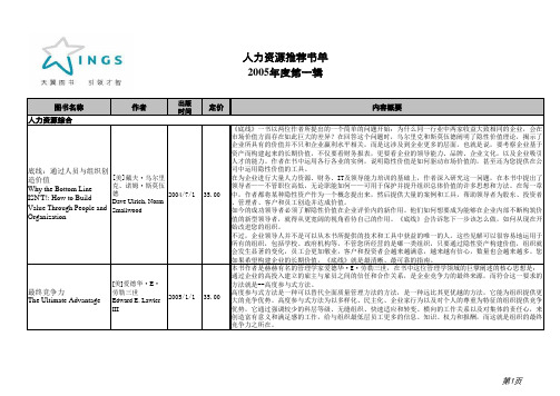 人力资源各类实用书籍,帮助和指导你顺利完成工作.xls