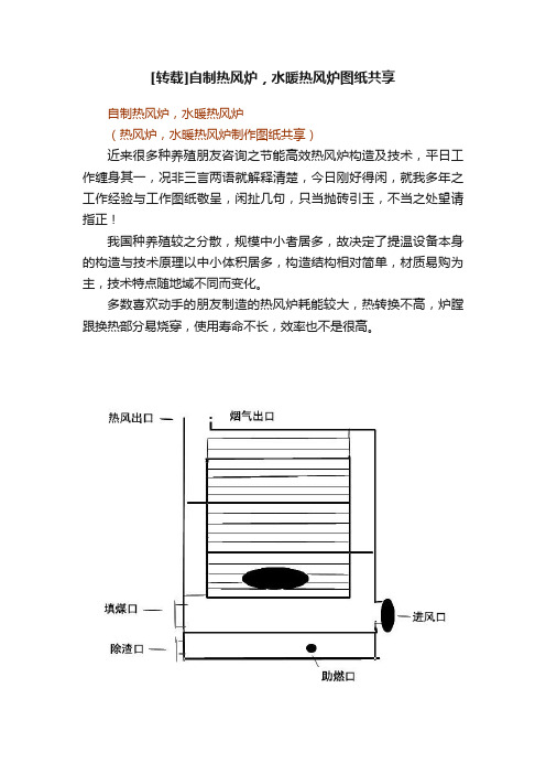 [转载]自制热风炉，水暖热风炉图纸共享