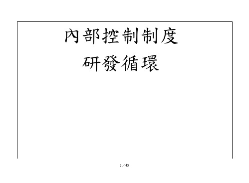 研发部内部控制制度循环