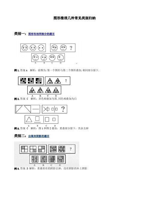 行政能力测试图形推理精华：图形推理几种常见类别归纳