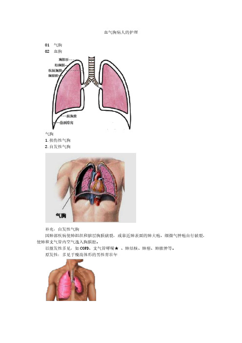 血气胸病人的护理