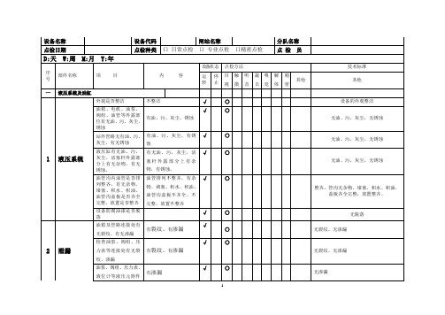 点 检 表