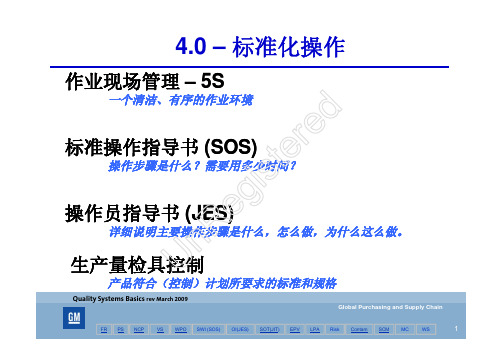 QSB 标准化操作