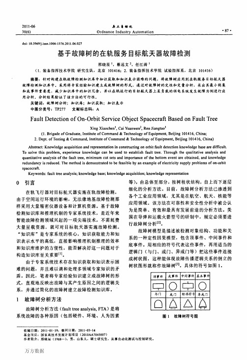 基于故障树的在轨服务目标航天器故障检测