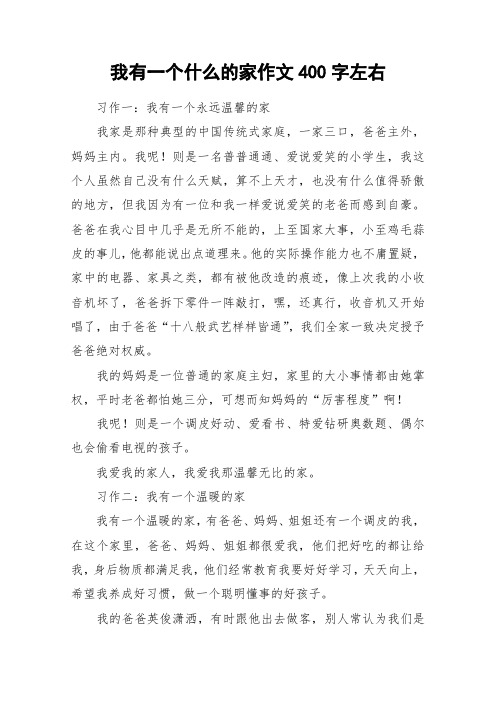 我有一个什么的家作文400字左右_作文