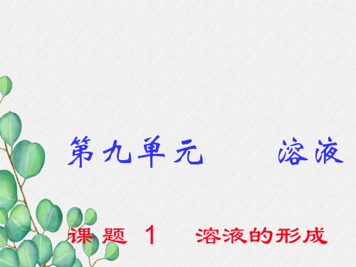 《溶液的形成》PPT课件(公开课)2022年人教版 (14)