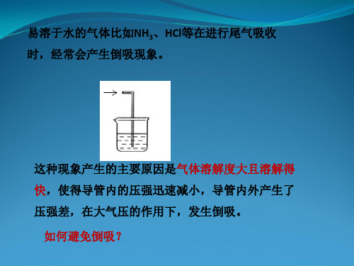 易溶性气体尾气吸收时如何防倒吸