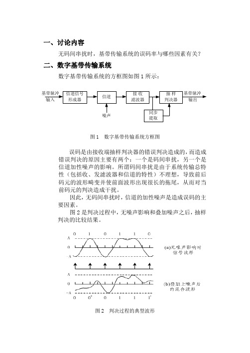 基带传输系统的误码率