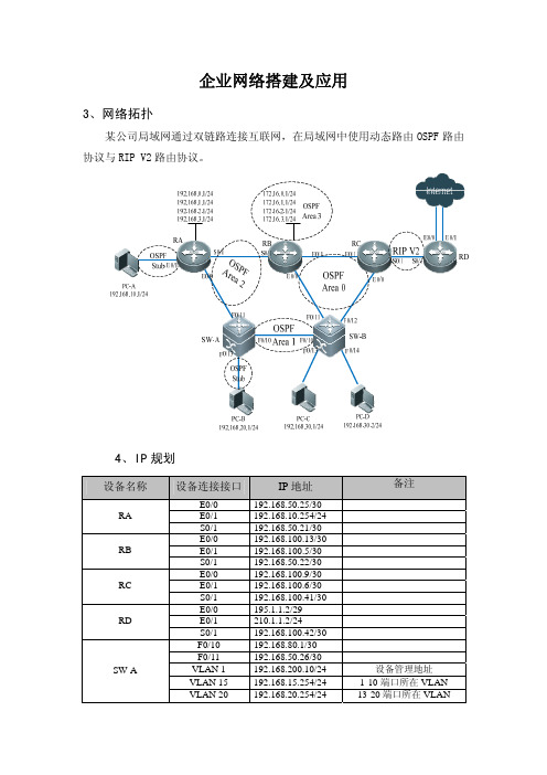 网络搭建模拟试题三