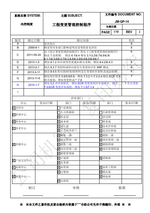 工程变更管理控制程序.