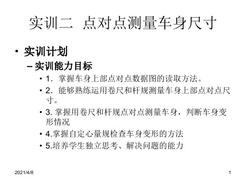 实训二--点对点测量车身尺寸PPT课件