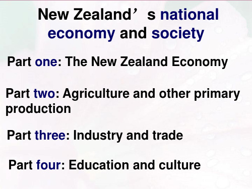 大学英语英语国家概况 New Zealand