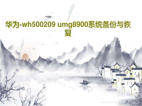 华为-wh500209 umg8900系统备份与恢复PPT文档31页