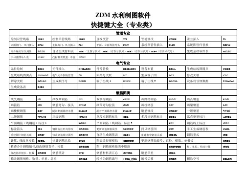 ZDM快捷键大全专业功能类