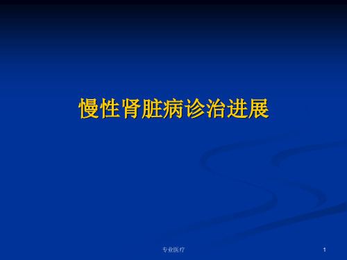 慢性肾脏病诊治进展[医学材料]