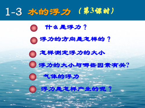 浙教版科学八年级上册1.3水的浮力课件(第3课时)