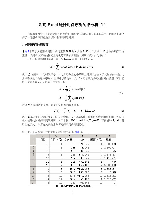 利用Excel进行时间序列的谱分析(I)