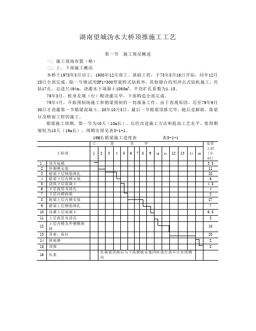 湖南望城沩水大桥顶推工艺