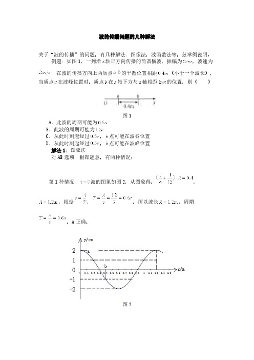 2019年高考物理专题复习：波的传播问题的几种解法(含答案)