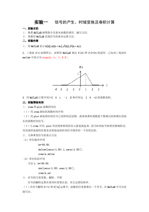 信号的产生、时域变换及卷积计算(信号和图像给学生)