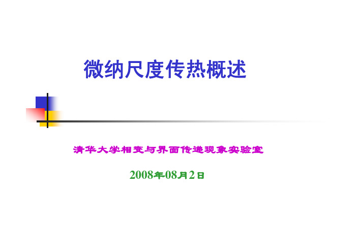 清华大学彭晓峰微纳尺度传热概述.pdf