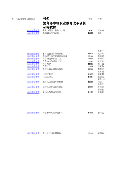 教育部中等职业教育改革创新示范教材