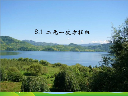 2021年人教版数学七年级下册第八章《81+二元一次方程组》公开课课件1(共16张PPT)