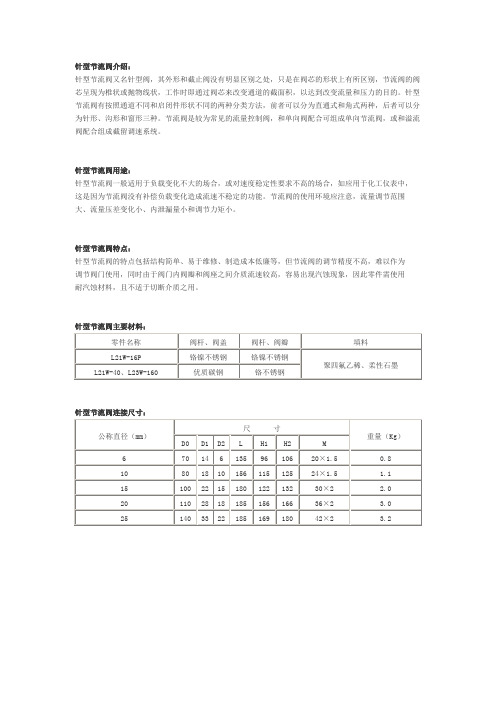 针型节流阀-思氟阀门