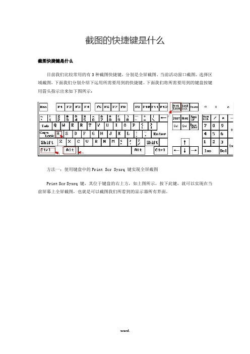 截图的快捷键是什么(精.选)