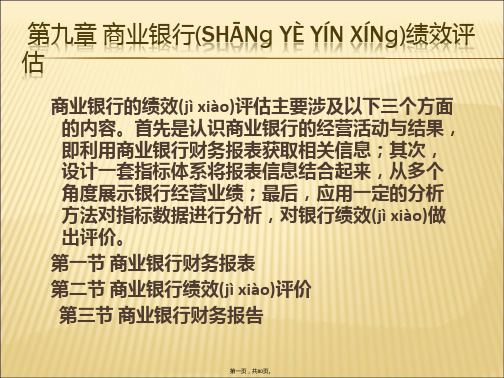 商业银行绩效评估ppt(ppt资料)