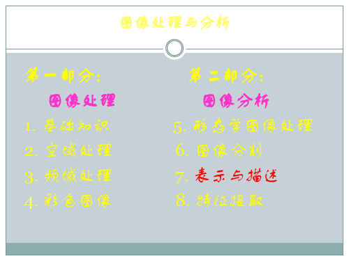 图像处理与分析图像表示与描述