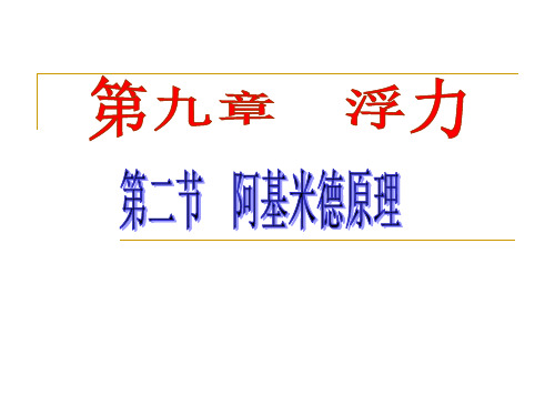 阿基米德原理(课件)沪科版八年级物理全一册